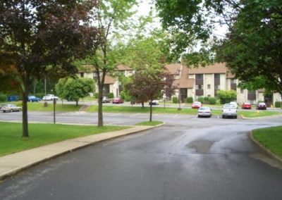 An image of a road in front of grayson-court apartments