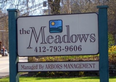 The Meadows Apartment Sign board
