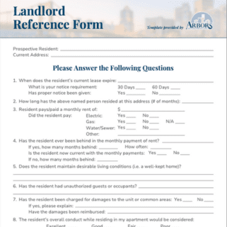 Landlord Reference Form image
